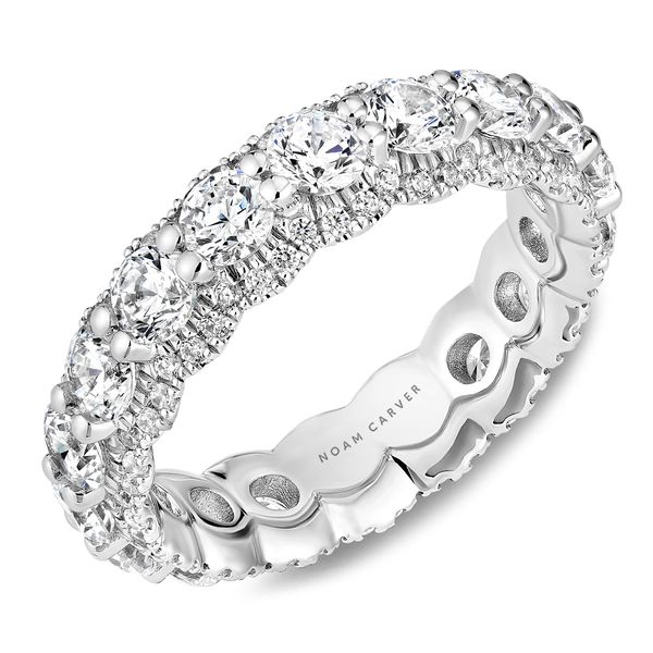 3 1/3CTW 14K WG Mined Diamond Round Cut Set East To West Accented Row Top And Bottom Shared Prong Eternity Band The Ring Austin Round Rock, TX