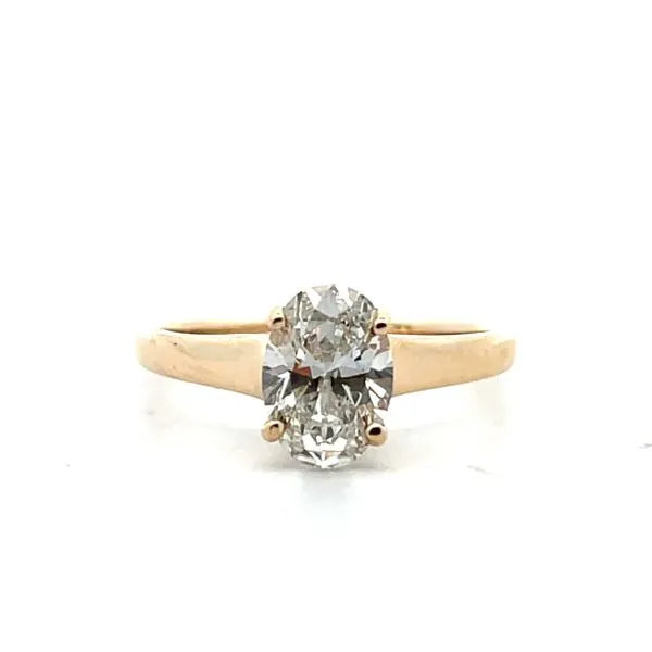 14K YG Cathedral Solitaire Engagement Ring size 7 The Ring Austin Round Rock, TX