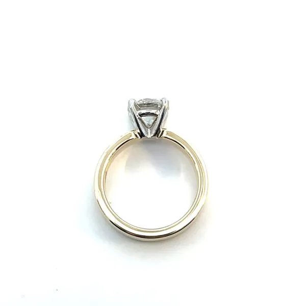 2.00CTW 14K Yellow Gold LG Round 4-prong Basket Wide Cigar Band Engagement Ring Image 3 The Ring Austin Round Rock, TX