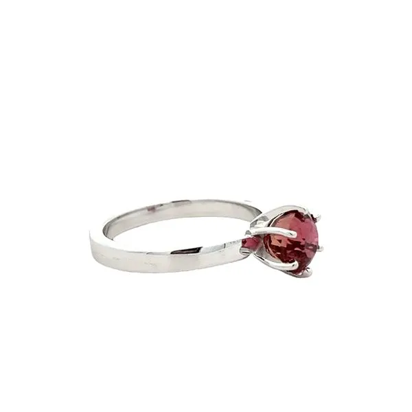 1 3/8CTW 14K WG Round Pink Tourmaline 6-Prong Solitaire Ring Image 2 The Ring Austin Round Rock, TX