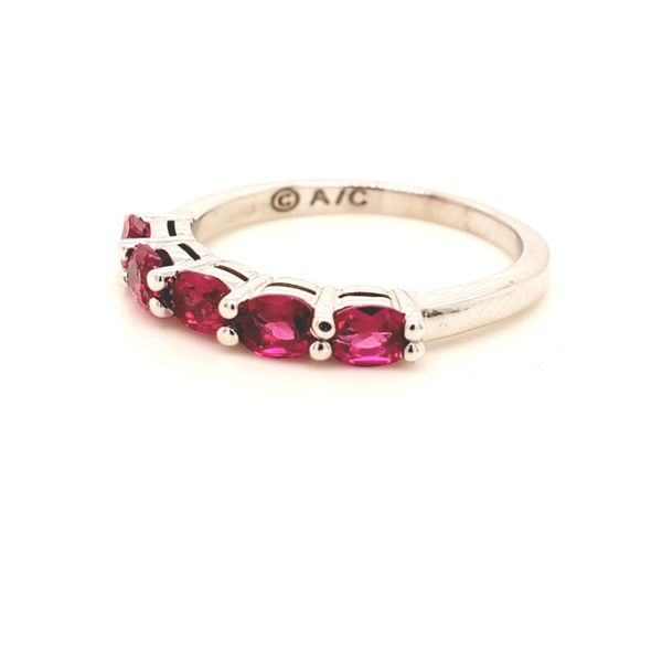 14K WG Natural Oval Ruby Band Image 4 The Ring Austin Round Rock, TX