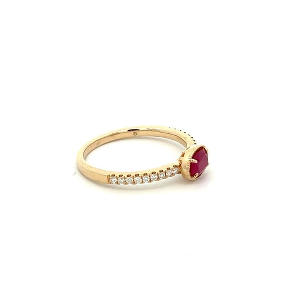 14K YG Natural Oval Ruby Set East To West Ring Image 2 The Ring Austin Round Rock, TX