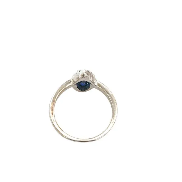1 3/8CTW 14K WG Marquise LG Blue Sapphire With Mined Halo Diamond Ring Image 3 The Ring Austin Round Rock, TX