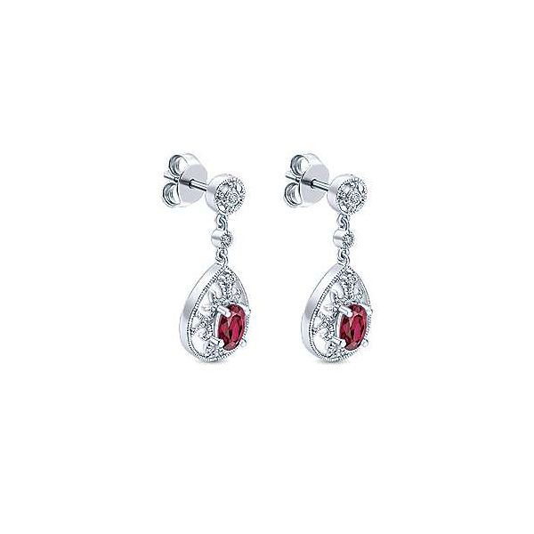14kt WG Ruby and Diamond Drop Earrings The Ring Austin Round Rock, TX