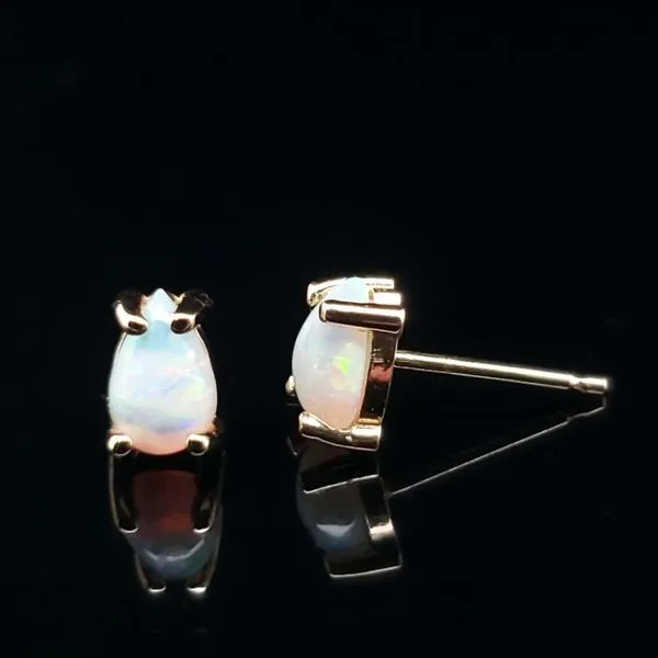 14K YG Pear Opal Cabochon Earrings The Ring Austin Round Rock, TX