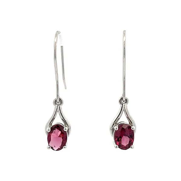 14K White Gold Oval Tourmaline in Euro Wire Dangle Earrings The Ring Austin Round Rock, TX