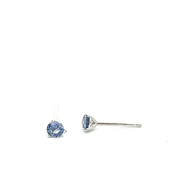 14K WG RD Ceylon Blue Sapphire stud Earrings The Ring Austin Round Rock, TX