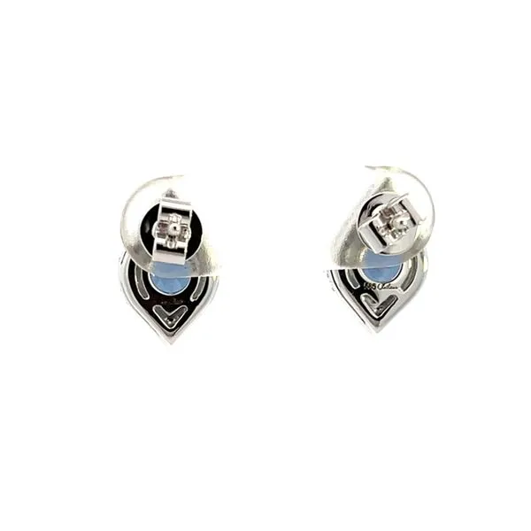3 1/3CTW 14K WG LG Alexandrite Flame Cut & Diamond Halo Stud Earrings Image 5 The Ring Austin Round Rock, TX