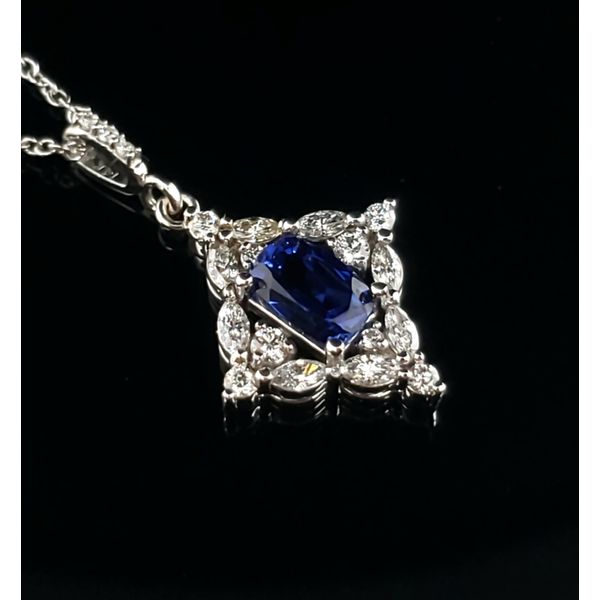1/3ctw 14KW Rectangle 6x4mm Sapphire Accent Diamonds Image 2 The Ring Austin Round Rock, TX