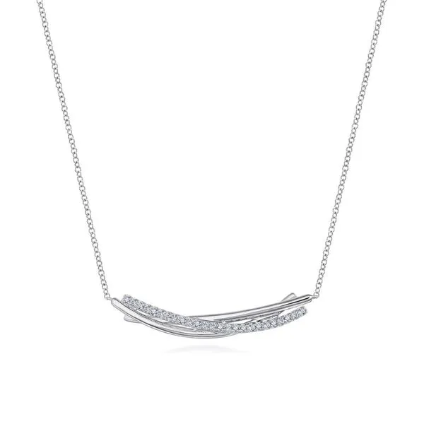 925 Sterling Silver White Sapphire Bar Pendant Necklace The Ring Austin Round Rock, TX