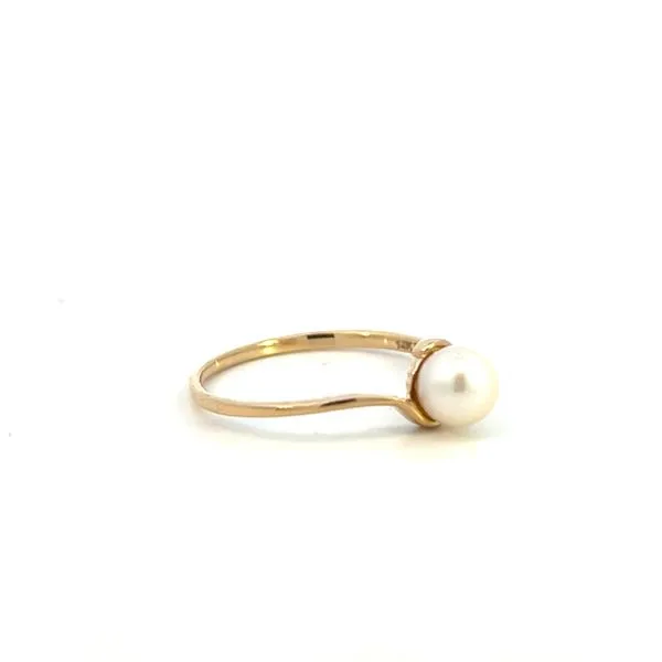 14K YG White Fresh Water Pearl Bypass Ring size 7.25 Image 2 The Ring Austin Round Rock, TX
