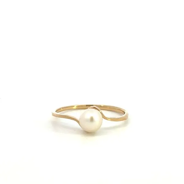 14K YG White Fresh Water Pearl Bypass Ring size 7.25 Image 3 The Ring Austin Round Rock, TX