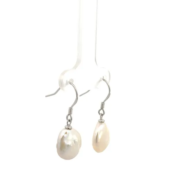 925 Sterling Silver White Baroque Pearl Dangle S-Hook Earrings Image 2 The Ring Austin Round Rock, TX