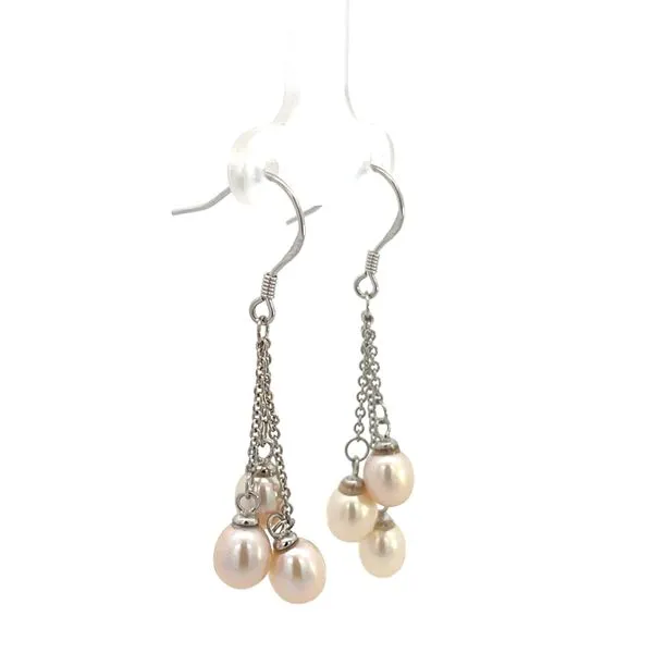 925 Sterling Silver FWP 3 Strand Chain Drop S-Hook Earrings Image 2 The Ring Austin Round Rock, TX