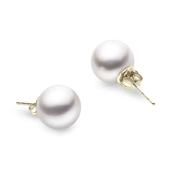 14K Yellow Gold 5mm Freshwater Pearl Stud Friction Back Earring The Ring Austin Round Rock, TX