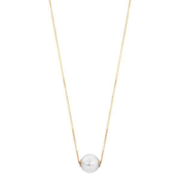 14K Yellow Gold 7-7.50 Akoya Cultured Pearl Solid Box chain The Ring Austin Round Rock, TX