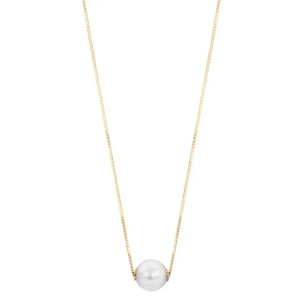 14K Yellow Gold 7-7.50 Akoya Cultured Pearl Solid Box chain The Ring Austin Round Rock, TX