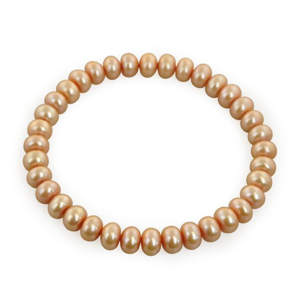 Mocha Rondel Fresh Water Cultured Pearl Stretch Bracelet The Ring Austin Round Rock, TX