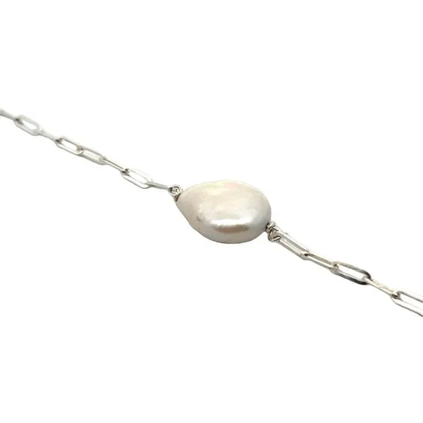 925 Sterling Silver Paperclip Chain with Single FWP Bracelet 7'' Image 2 The Ring Austin Round Rock, TX
