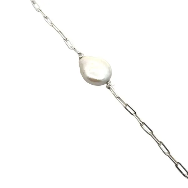 925 Sterling Silver Paperclip Chain with Single FWP Bracelet 7'' Image 3 The Ring Austin Round Rock, TX