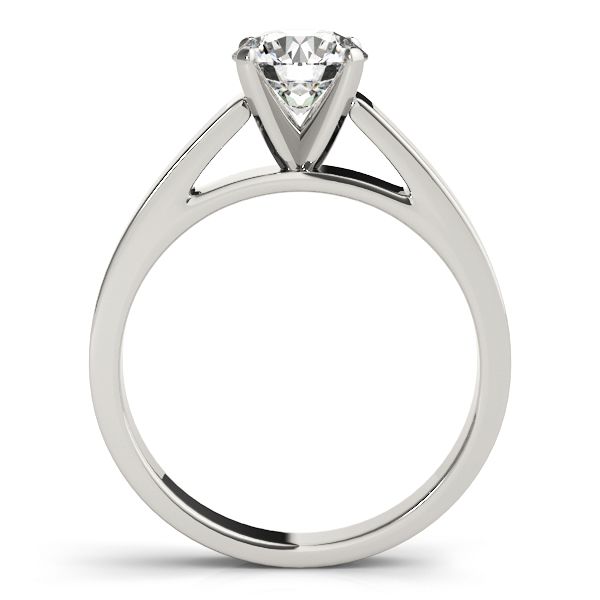 14K WG Wide Square Cathedral Solitaire Engagement Ring Image 4 The Ring Austin Round Rock, TX