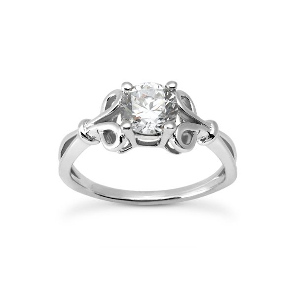 WG Solitaire Engagement Ring with Loop Design The Ring Austin Round Rock, TX