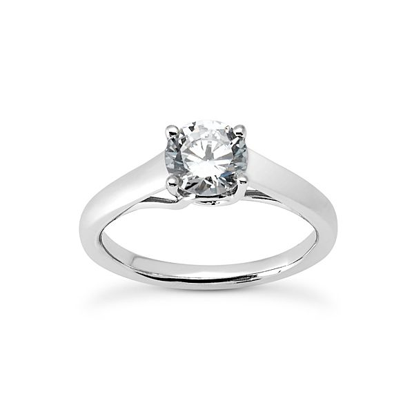 Four Prong Lattice Crown Solitaire Ring The Ring Austin Round Rock, TX