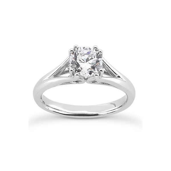 Split Shank Double Four Prong Solitaire Engagement Ring The Ring Austin Round Rock, TX