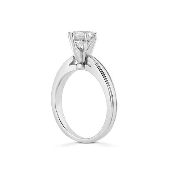 Double Line Shank Solitaire Engagement Ring Image 2 The Ring Austin Round Rock, TX