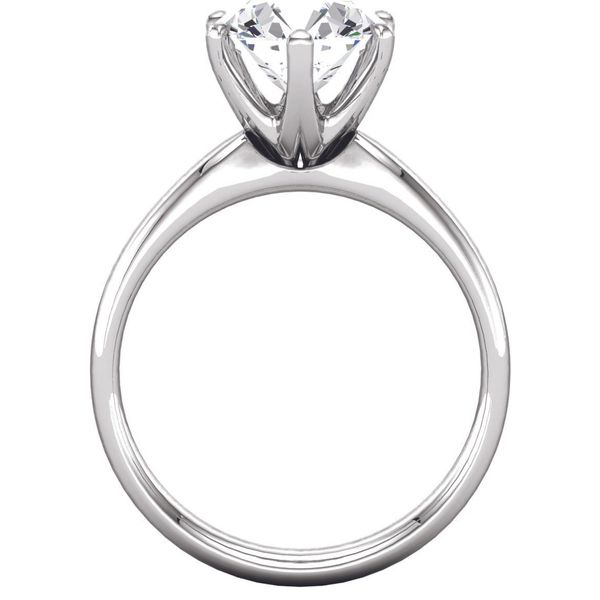 White Gold Six Prong Solitaire Engagement Ring Image 3 The Ring Austin Round Rock, TX