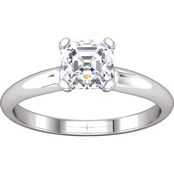 Solitaire Engagement Ring for an Asscher Cut Image 2 The Ring Austin Round Rock, TX