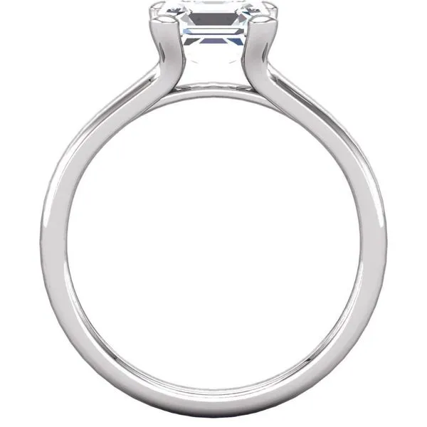 Solitaire Engagement Ring for an Asscher Cut Image 3 The Ring Austin Round Rock, TX