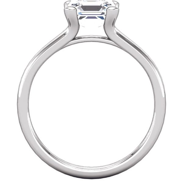 Solitaire Engagement Ring for an Asscher Cut Image 3 The Ring Austin Round Rock, TX
