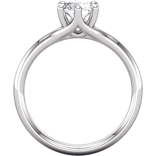 Fancy Six Prong Round Solitaire Engagement Ring Image 3 The Ring Austin Round Rock, TX