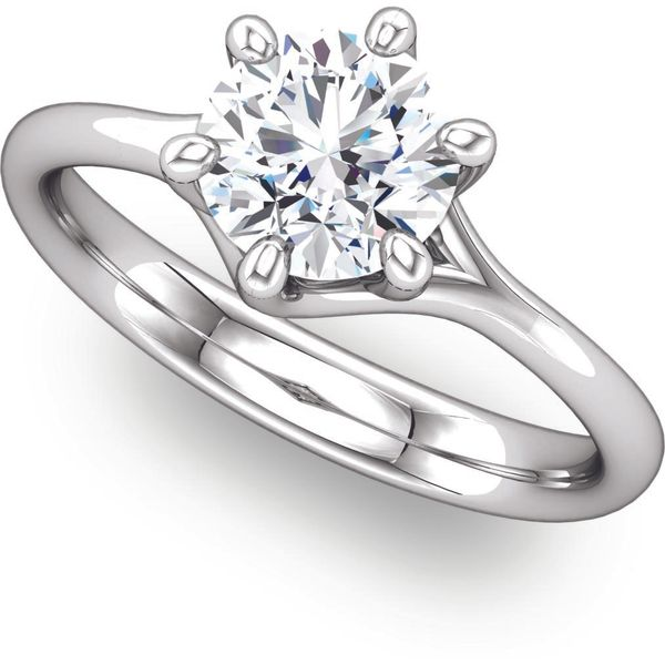 Fancy Six Prong Round Solitaire Engagement Ring The Ring Austin Round Rock, TX