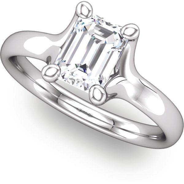 7x5 Emerald Cut Solitaire Engagement Ring The Ring Austin Round Rock, TX