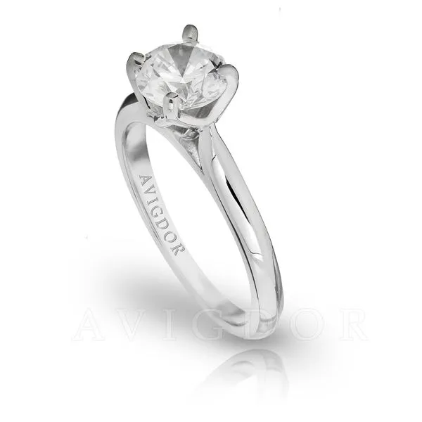 Fancy Crown Cathedral Solitaire Engagement Ring Image 2 The Ring Austin Round Rock, TX