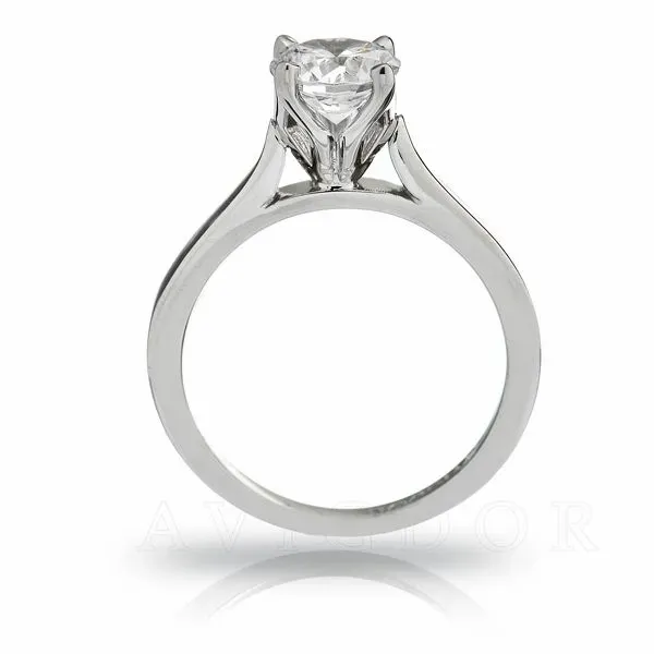 Tulip Crown Solitaire Engagement Ring Image 3 The Ring Austin Round Rock, TX