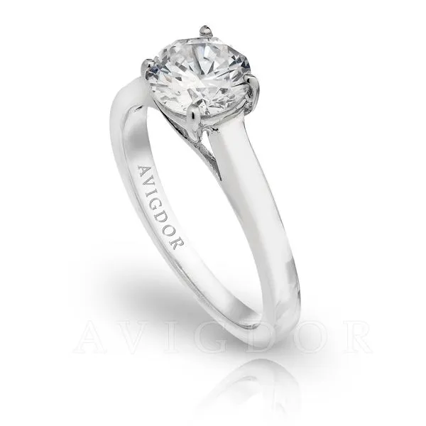 Four Prong Lattice Crown Solitaire Engagement Ring Image 2 The Ring Austin Round Rock, TX