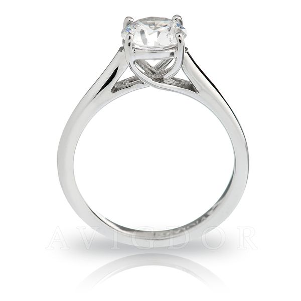 Four Prong Lattice Crown Solitaire Engagement Ring Image 3 The Ring Austin Round Rock, TX
