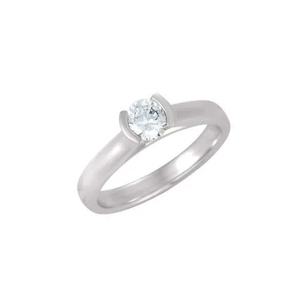 Half Bezel Round Solitaire Ring The Ring Austin Round Rock, TX