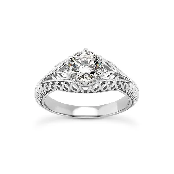 White Gold Fancy Solitaire Engagement Ring The Ring Austin Round Rock, TX