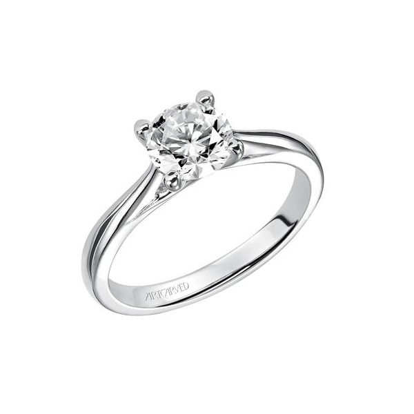 14K White Gold Solitaire Engagement Ring The Ring Austin Round Rock, TX