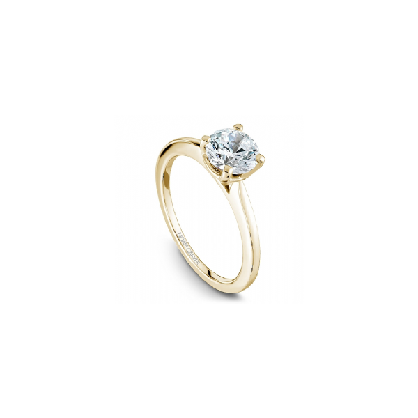 14K YG Tapered Thin Cathedral Style Solitaire Engagement Ring The Ring Austin Round Rock, TX