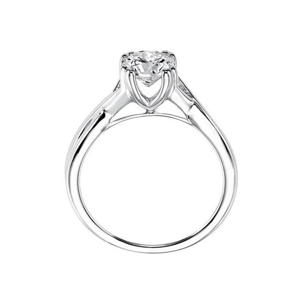 Criss Cross Shank Solitaire Engagement Ring Image 3 The Ring Austin Round Rock, TX