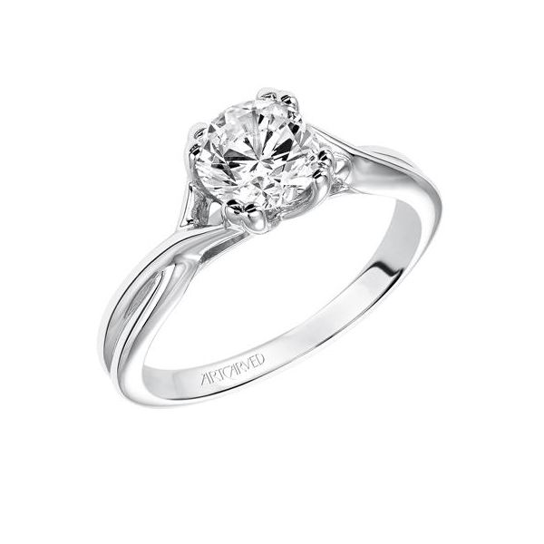 Criss Cross Shank Solitaire Engagement Ring The Ring Austin Round Rock, TX