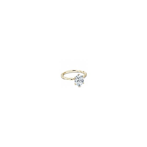 14K Yellow Gold Six Prong Twist Solitaire Engagement Ring Image 2 The Ring Austin Round Rock, TX