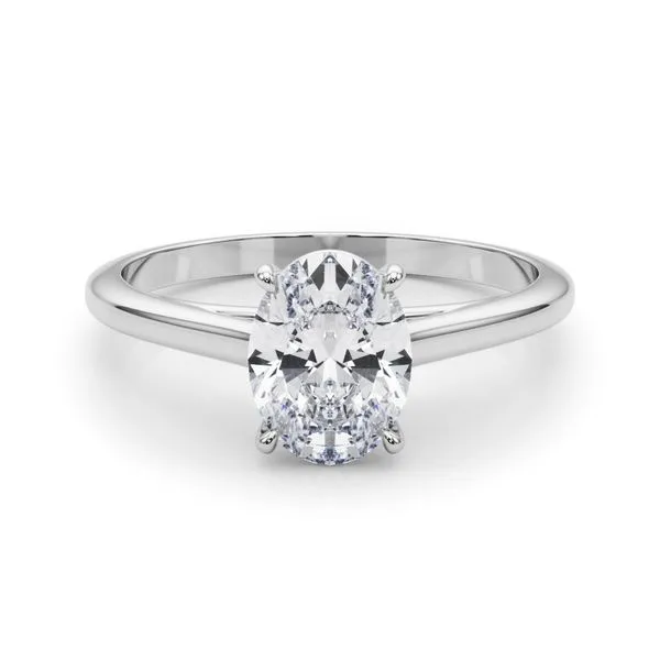 14K WG Oval Solitaire Engagement Ring Image 3 The Ring Austin Round Rock, TX