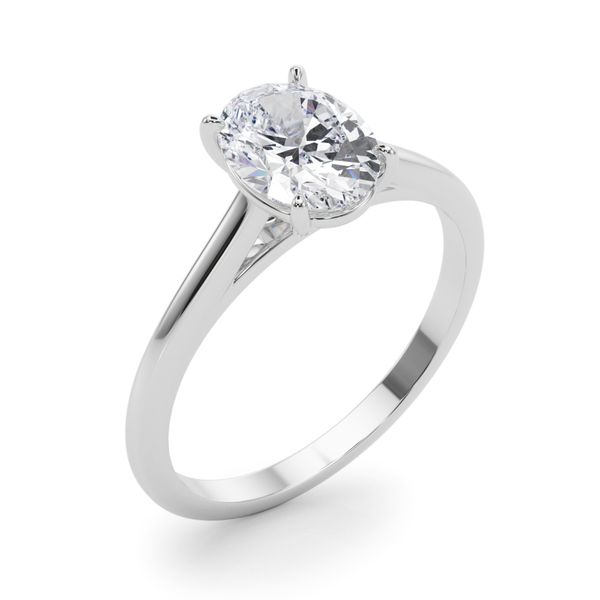 14K WG Oval Solitaire Engagement Ring Image 4 The Ring Austin Round Rock, TX