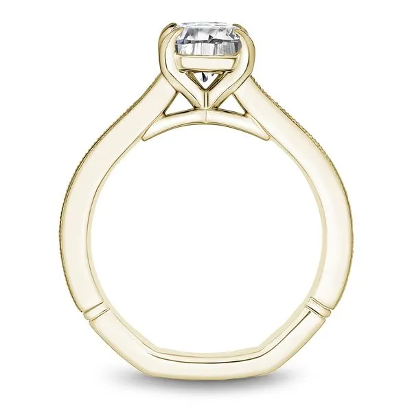 14K YG Mil Grain Center, Euro Shank, Cathedral, Solitaire Engagement Ring Image 2 The Ring Austin Round Rock, TX